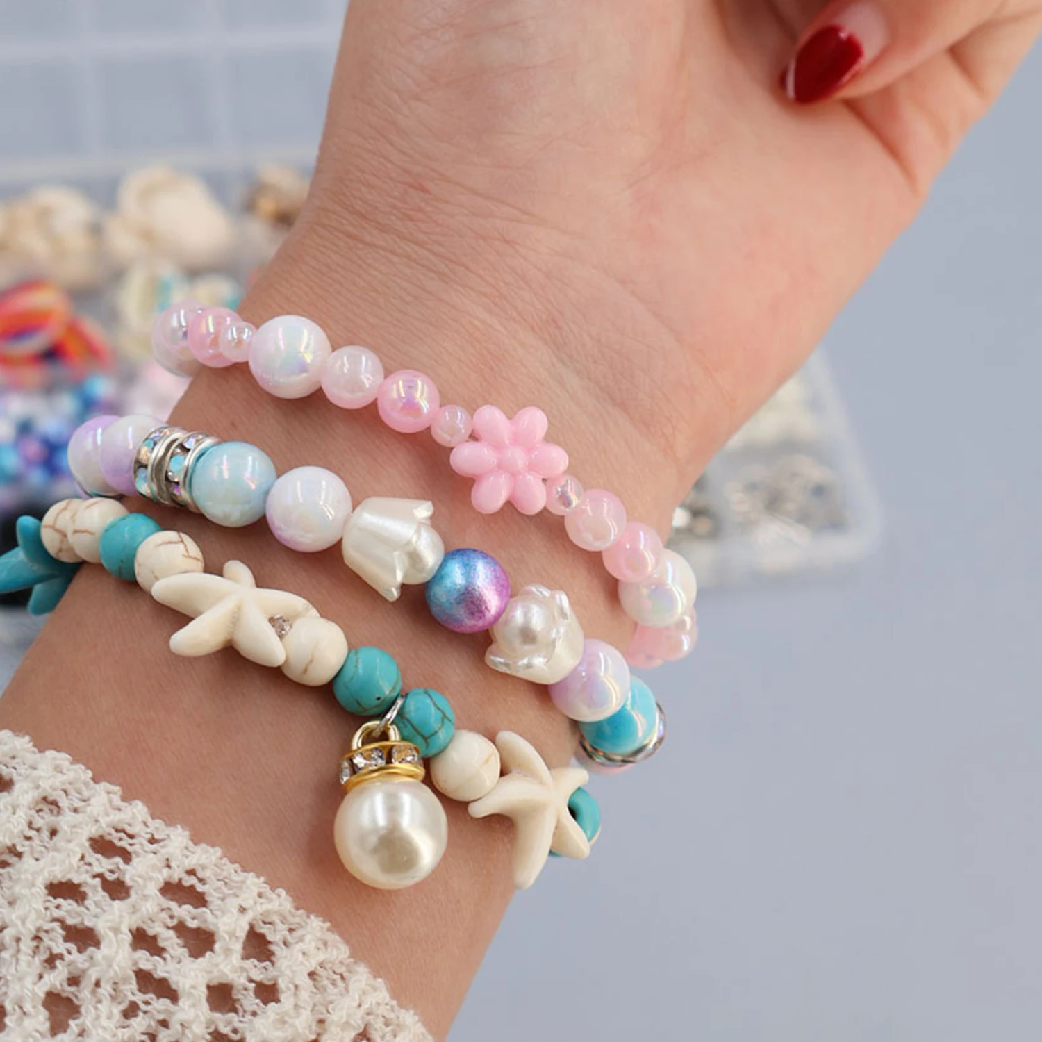 Ocean-themed resin beading set - Resin Jewelry Kit review and price