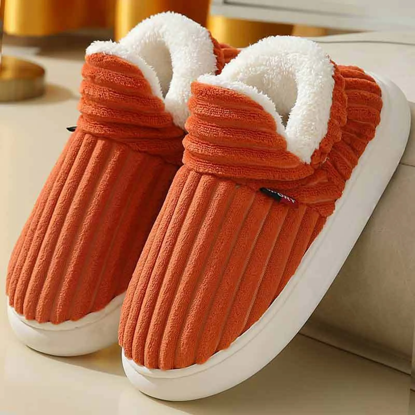 

Warm Flat Fur Slippers Women Faux Suede Fluffy Furry Home Slides Woman Comfort Non Slip Indoor Floor Cotton Shoes 2024 Hot Sale