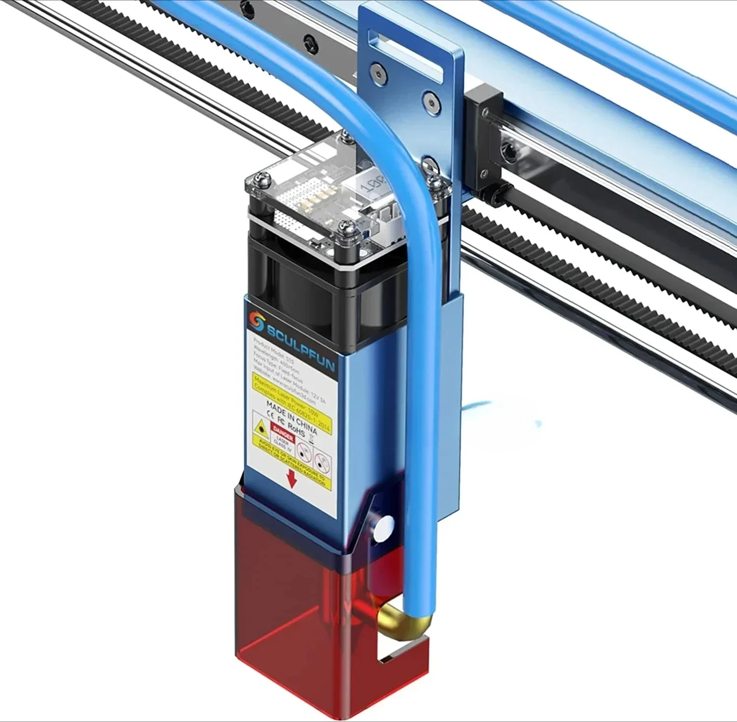 S10 Engraving  Module 10W High Density  Beam with 30L/Min Air Assist Pump  Compressor for  Engraver