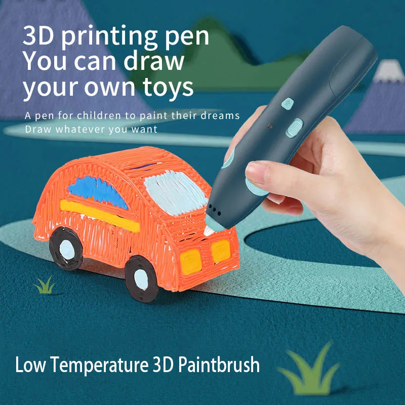 Pluma de impresión 3D creativa de baja temperatura, juguetes de dibujo, bolígrafo de Graffiti tridimensional para niños, bolígrafo de dibujo 3D, juguete para regalo