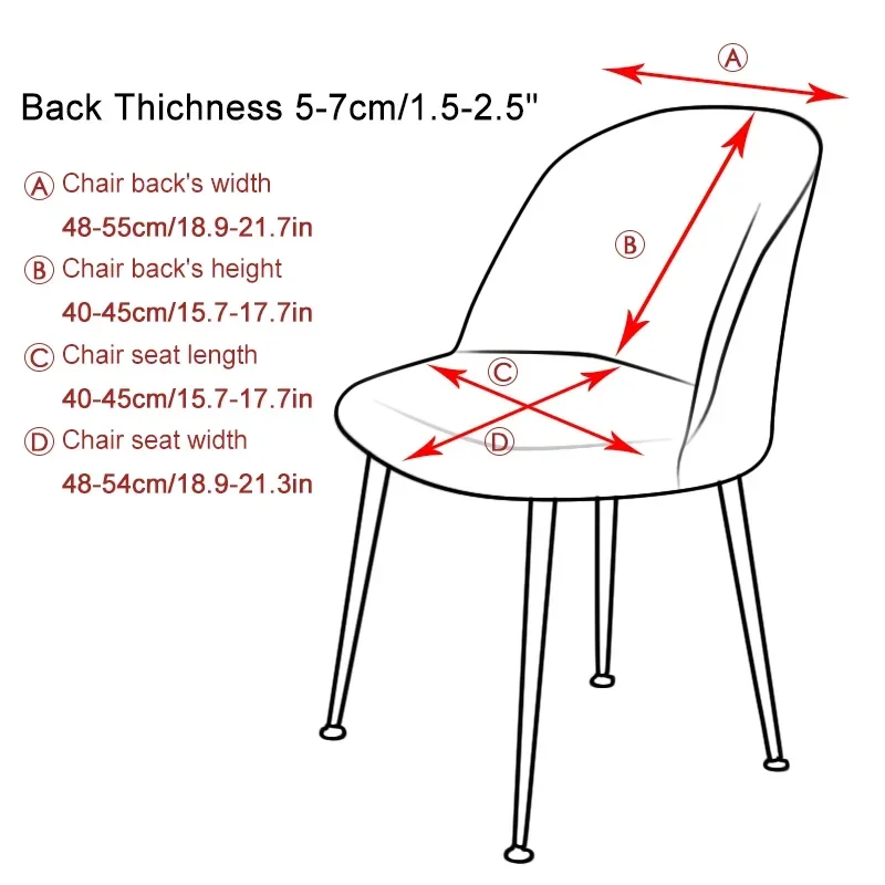 Funda elástica de terciopelo para silla de comedor, cubierta de Color sólido con espalda baja y pico de pato, suave, para maquillaje, hogar y Hotel