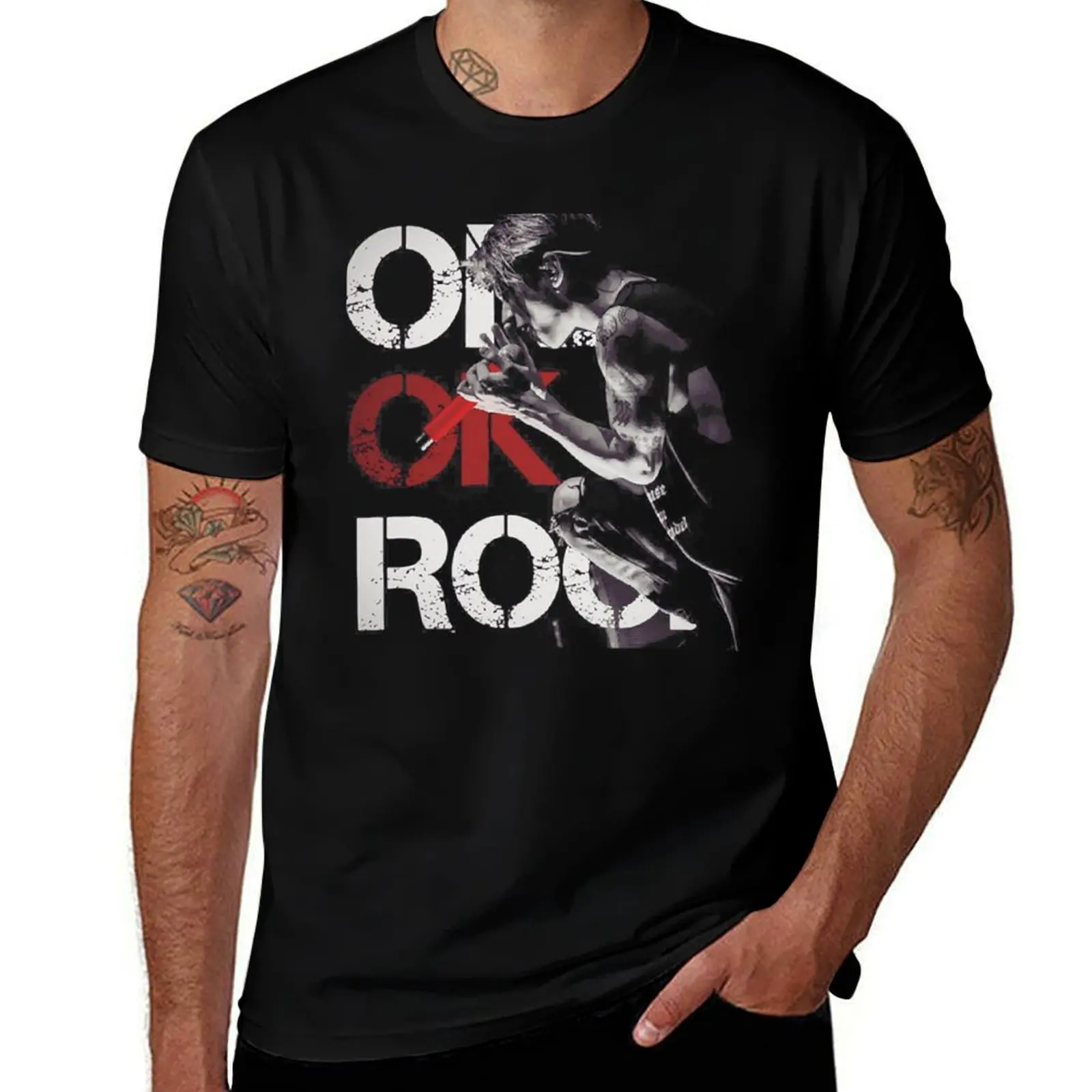 ONE OK ROCK TakA T-Shirt cotton t-shirt plain for man package T-Shirt