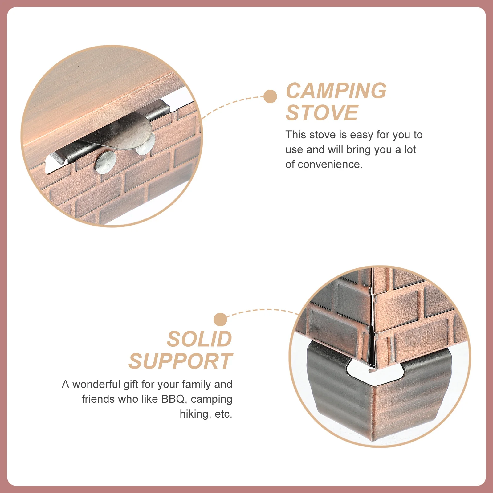 

Stainless Steel Portable Small Stove Practical Outdoor Camping Hiking Picnic Cooking Multi-Function Gas Grill Stove