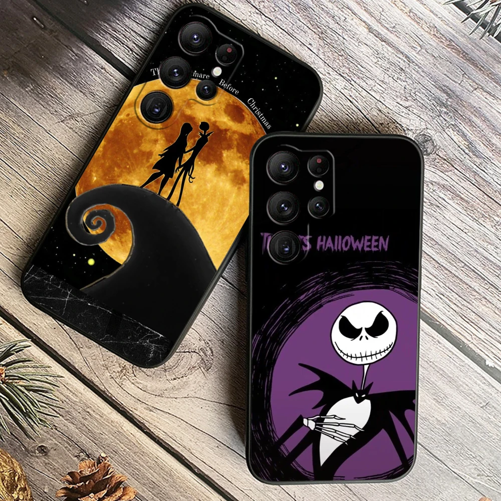 Skull Jack Dark Parody Cartoon For Samsung Galaxy S24 S23 S22 S21 S20 FE S10 S10E Plus Ultra Pro Lite 5G Black Soft Phone Case