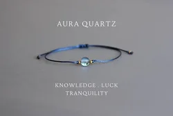 Angel Halo Quartz Crystal Adjustable Bead Bracelet Mystic Halo Crown Chakra Aura Spiritual Gift