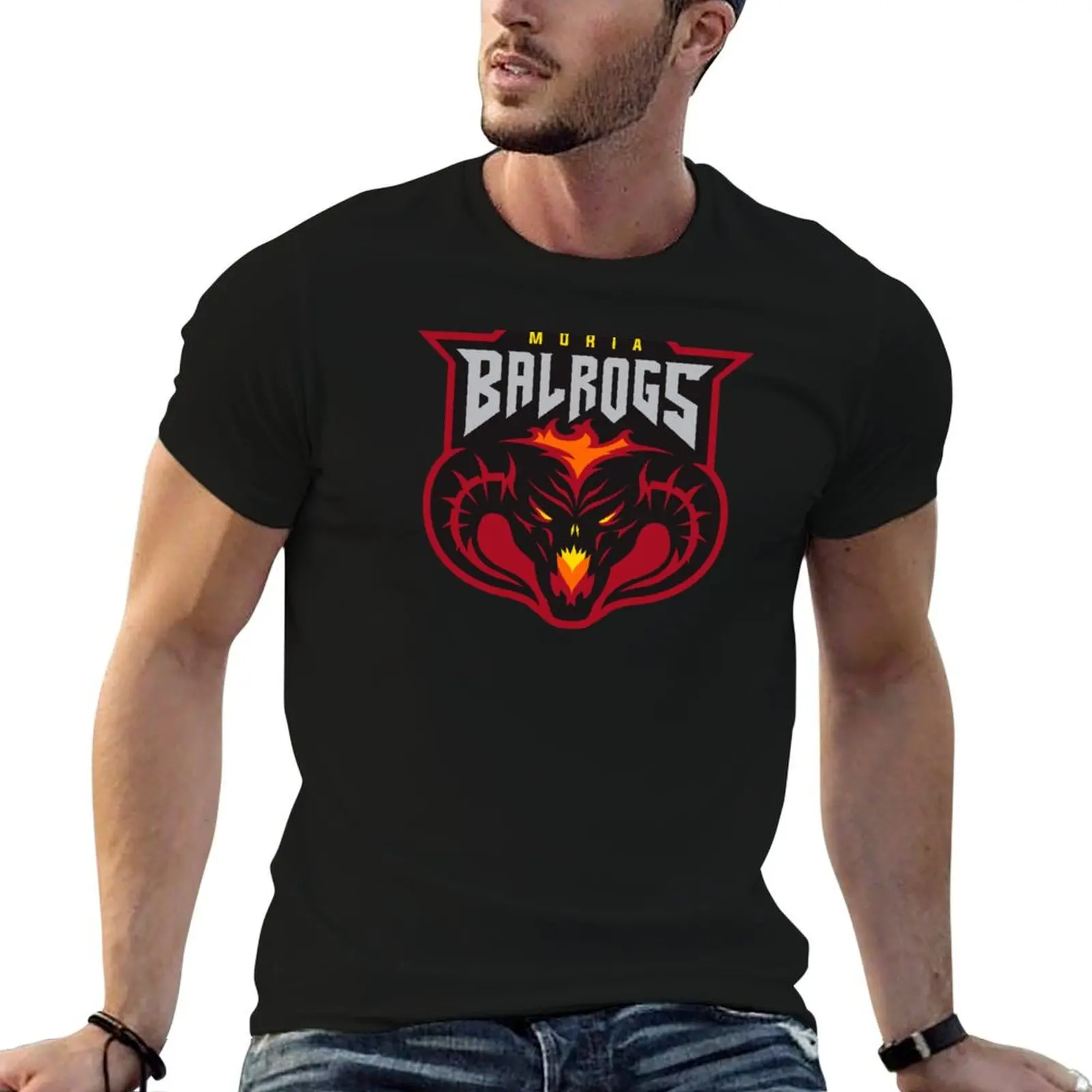 Moria Balrogs T-Shirt aesthetic clothes custom t shirt designer t shirt men