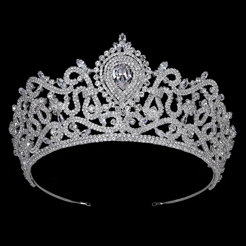 

Crown HADIYANA Vintage Zirconia Tiara Women Wedding Hair Accessories Magnificent Bride Luxury Hair Jewelry BC3600 Coroa Jewelry