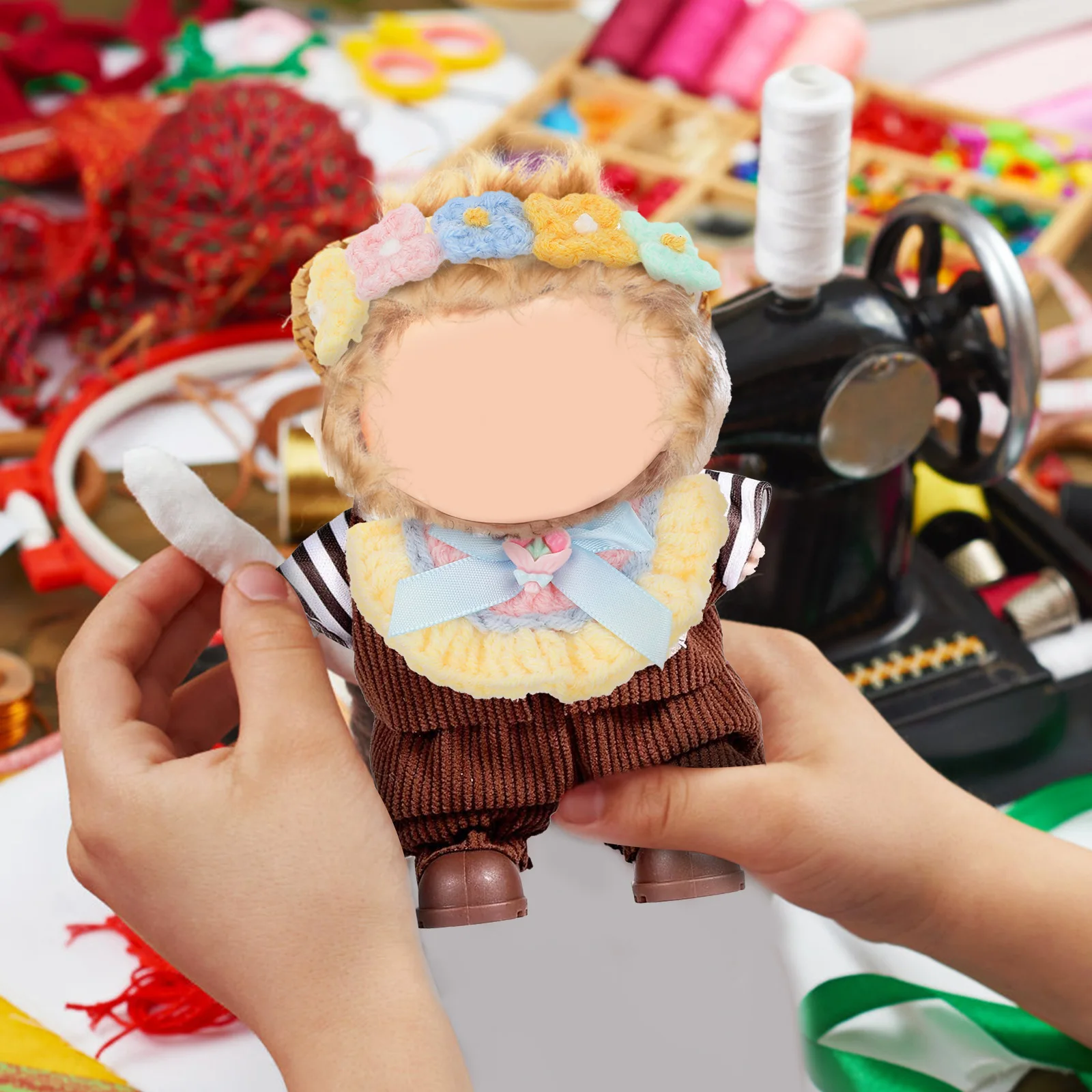 

1Set 17cm Floral Headband Bib Set for Outfits Accessory Kit Perfect for Photoshoots and Playtime Fun Baby Outfits