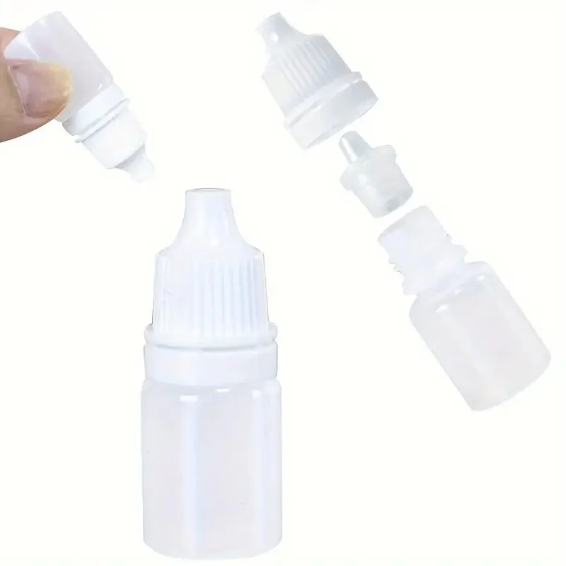 5Pcs 3ml 5ml 10ml Eye Drop Bottles PE Tip Squeeze Plastic Dispenser Empty Storage Containers