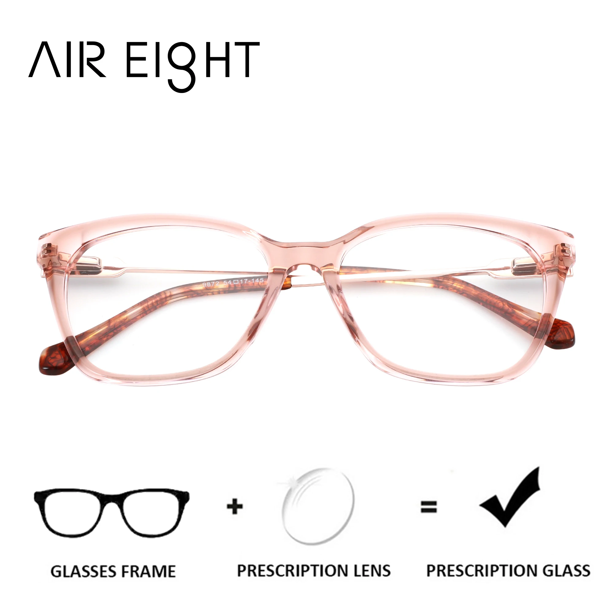

Очки AIR EIGHT Acetate Butterfly по индивидуальному заказу для женщин, оптические линзы для коррекции близорукости с рецептурными прогрессивными линзами