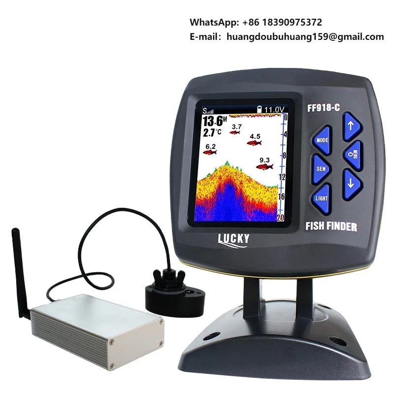 

Эхолот Camoro FF918-CWLS с цветным дисплеем, беспроводное управление, глубина до 300 м, детектор для поиска рыбы на 100 м