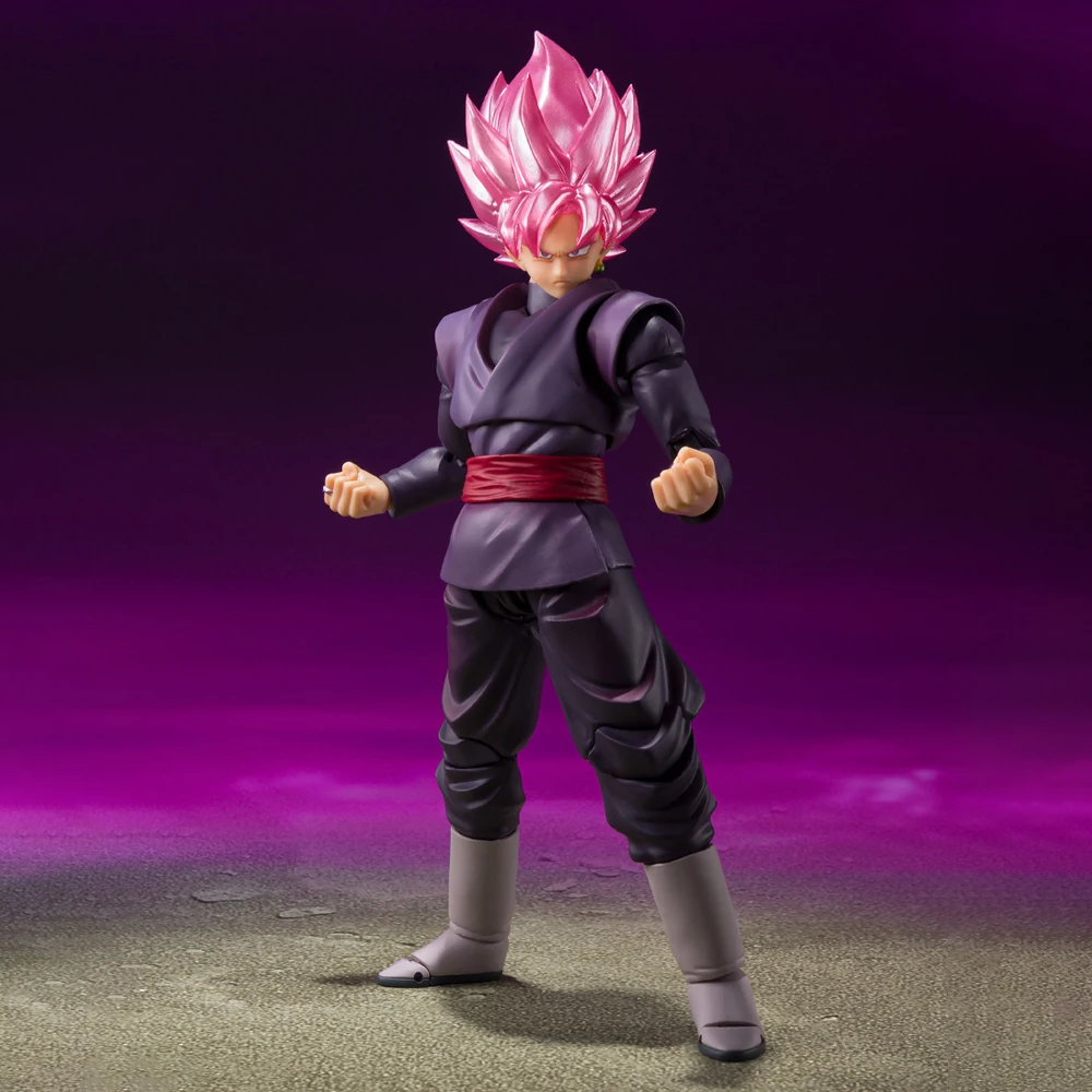 In Stock Original Bandai SHFiguarts Dragon Ball Super Super Saiyan Rose Goku Black Figure Anime Genuine Action Model Toy