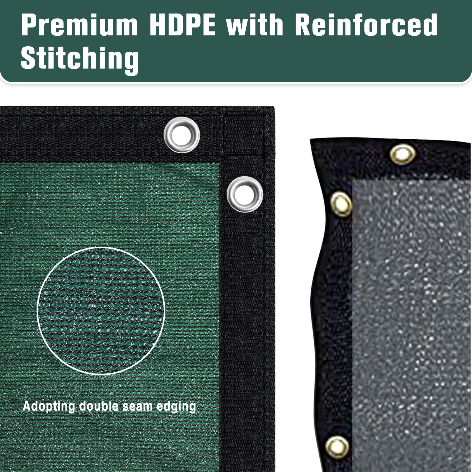 

4ft X 455ft Privacy Screen Fence 90% Blockage with Reinforced Bindings and Metal Grommets for Outdoor Wall Garden Yard Backyard