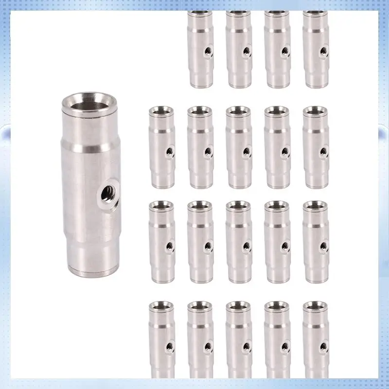 AD-3/8 Inch Mist Cooling System Quick Connect Joint 3/16 Inch Mist Nozzle T-Connector (20Pcs)-(Diameter: 3/8 Inch, Color: Single