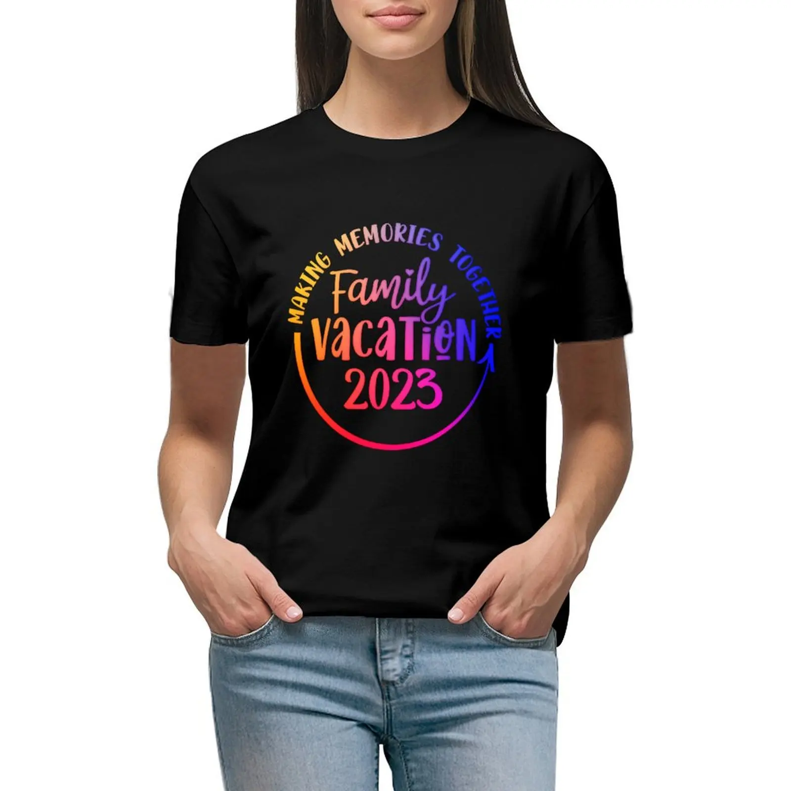 

Vintage Family Trip Summer Vacation Beach 2023 T-shirt cute clothes oversized kawaii clothes t-shirts for Women graphic tees