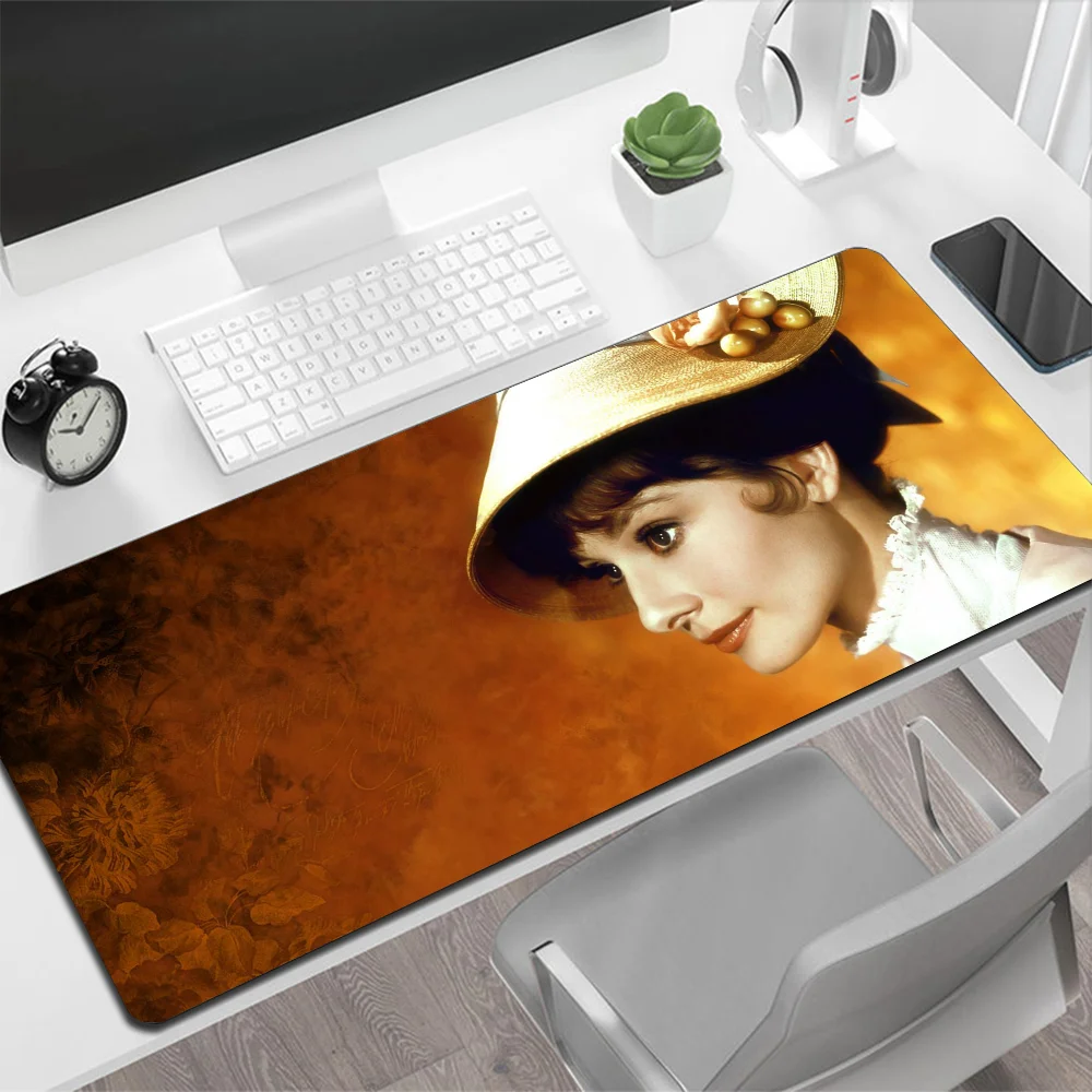 audrey hepburn mouse pad grande para jogos tapete de mouse pc gamer grande mousepad tapete de mesa de teclado xxl 01