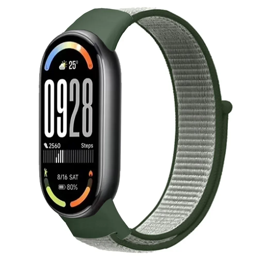 Nylon-Schlaufenarmband für Xiaomi Mi Band 10 9 8, atmungsaktives Sportarmband, Armband für Mi Band 10 9 8 Correa-Zubehör