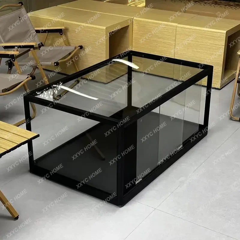 XXTempered glass coffee table for side door, toys, light luxury and simple