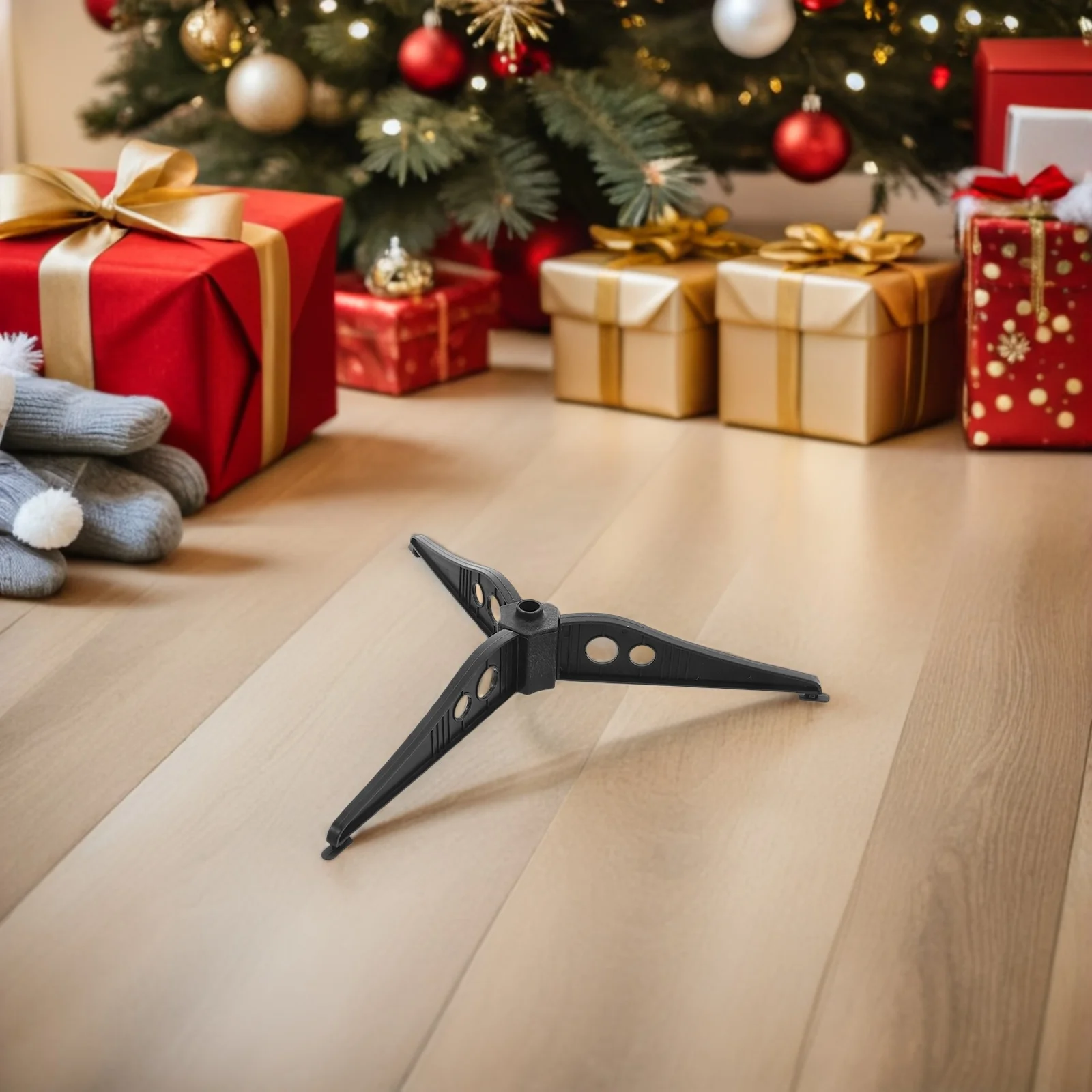 

4Pcs Christmas Tree Stand Base Artificial Holder Detachable Holiday Riser Support Bracket Indoor Party Decor Tree Holder Stand