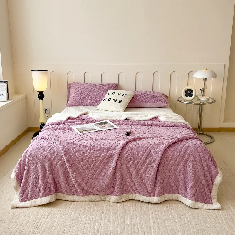 

Europ Style Blanket for Bed Thermal Blanket King Size Sherpa Fleece Throw Blanket for Couch Sofa Bedroom Soft Warm Blanket