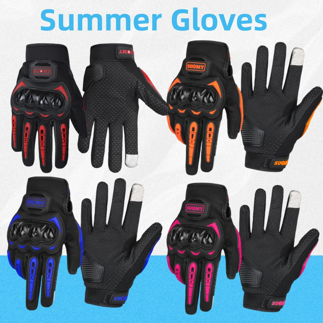 

Motorcycle Gloves Breathable Moto Gloves Men Women Unisex Touch Screen Motocross Gloves Palm Anti Slip Particles Gloves