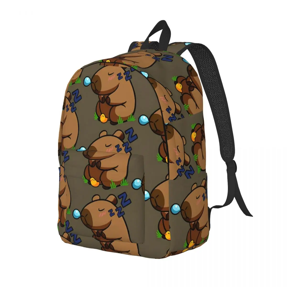 Capybara Lovers Backpack Middle High College School Student Bookbag Teens Daypack with Pocket