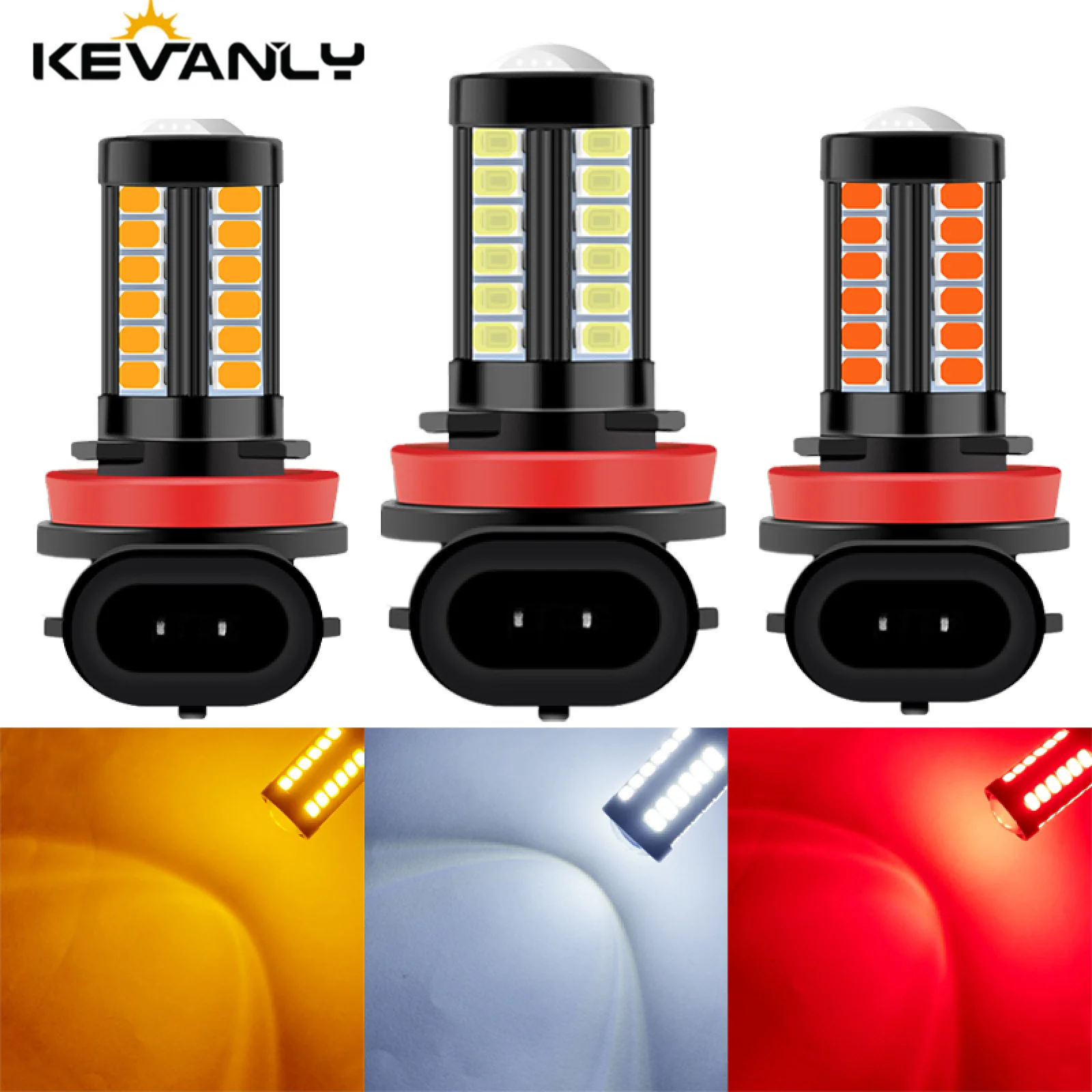 2PCS Car P13W LED fog light bulb H11 H16 9005 9006 bulb 5630 33 LED Fog Lamp Headlight bulb Running Light Bulb white 12V 24v