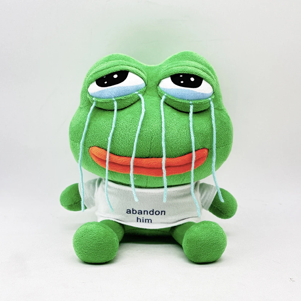 Muñeco de peluche con lágrimas para decoración de habitación, muñeco de peluche divertido con diseño de la rana que te rodea, ideal para regalo de halloween