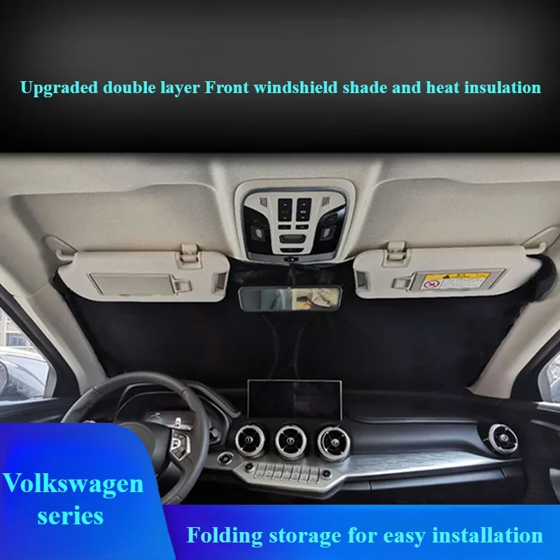 FOR Volkswagens Santana Poussin Scirocco Touran Tiguan Tuhuan Sharan Car front windshield visor sunscreen insulation supplies