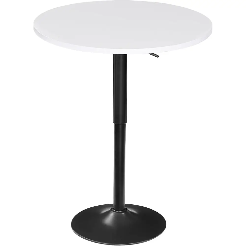 

Bar Table, Height-Adjustable Round Pub Table 27-35.4 Inches with Sturdy Base, ern Style, Easy to Assemble, Suitable or Small Spa