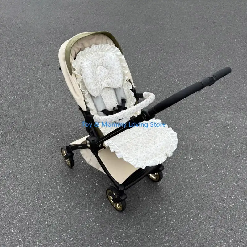 وسادة مقعد Y1QF للسفر لعربة الأطفال، قابلة للغسل في الغسالة، ماصة للرطوبة من الحرير الجليدي
