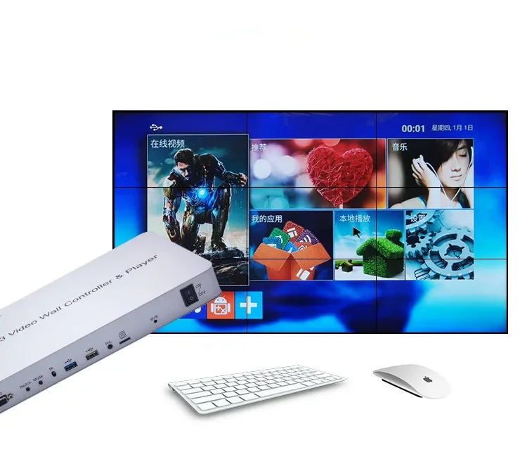 

Wholesale Video Processor 4K 3x3 Video Wall Controller & USB Player for Advertising Screen