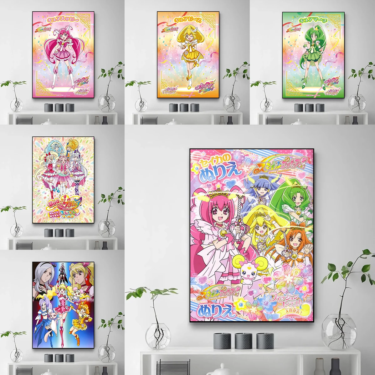 Smile Precure Cute Anime Poster Home and Decoration Posters for Wall Art Room Decor Decorative Paintings Print Decorations Decor