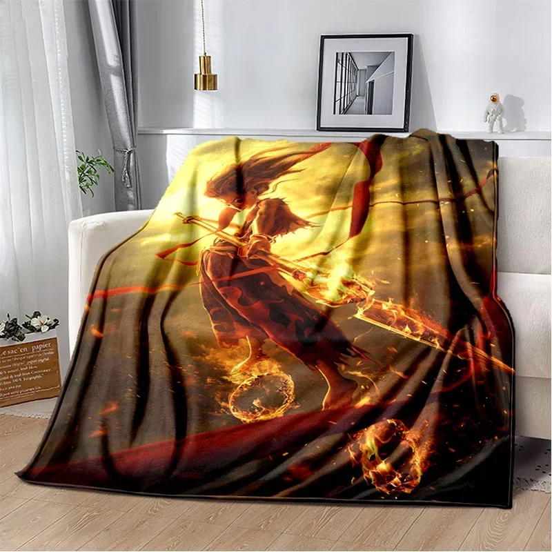 Nezha Flannel Office, Office, Bed, Student Nap Blanket Winter Air-conditioned Sofa Nap Shawl Picnic Blanket