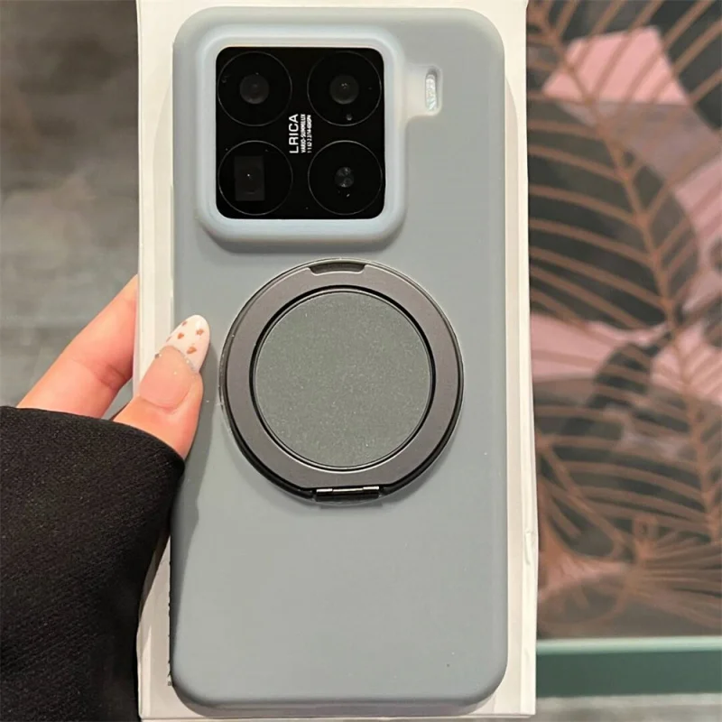 

Чехол для телефона с вращающейся магнитной подставкой для Xiaomi15/14pro/13pro, мягкий силиконовый чехол, ощущение кожи