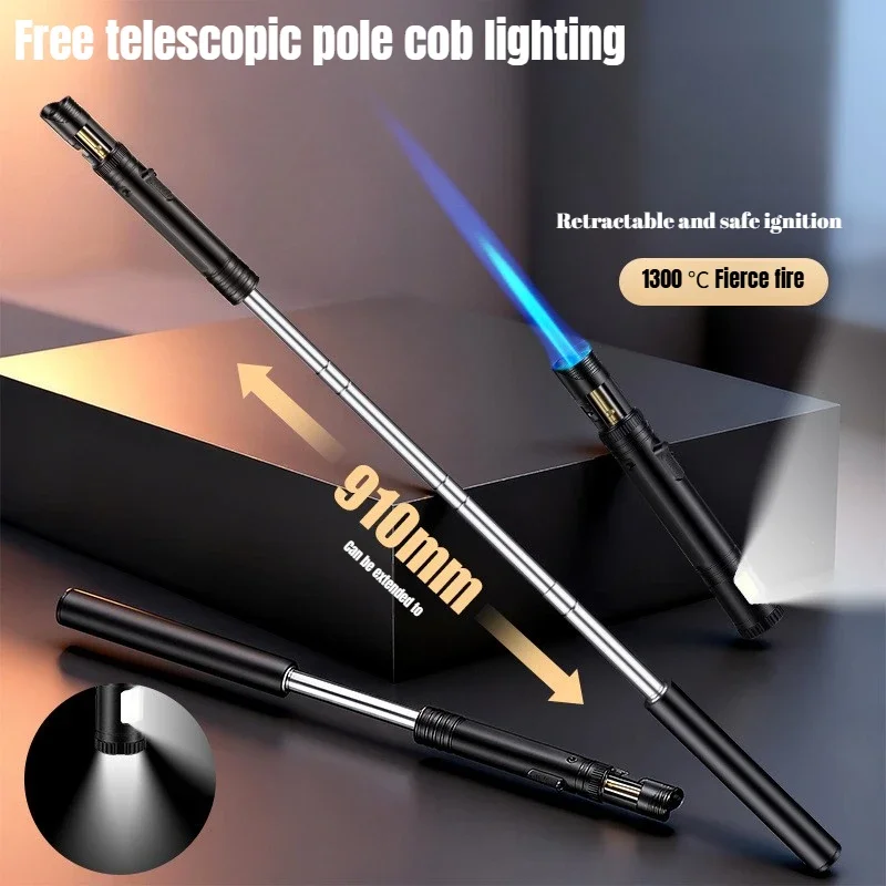 

Portable Outdoor Stretched Beer Can Inflatable Windproof Lighter Spray Gun High-Temperature Fire Gun Windproof