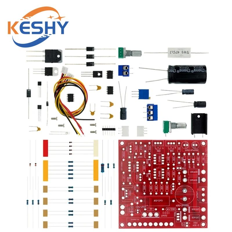 0-30V 2mA-3A DC Regulated Power Supply DIY Kit Continuously Adjustable Current Limiting Protection Voltage Regulator Set