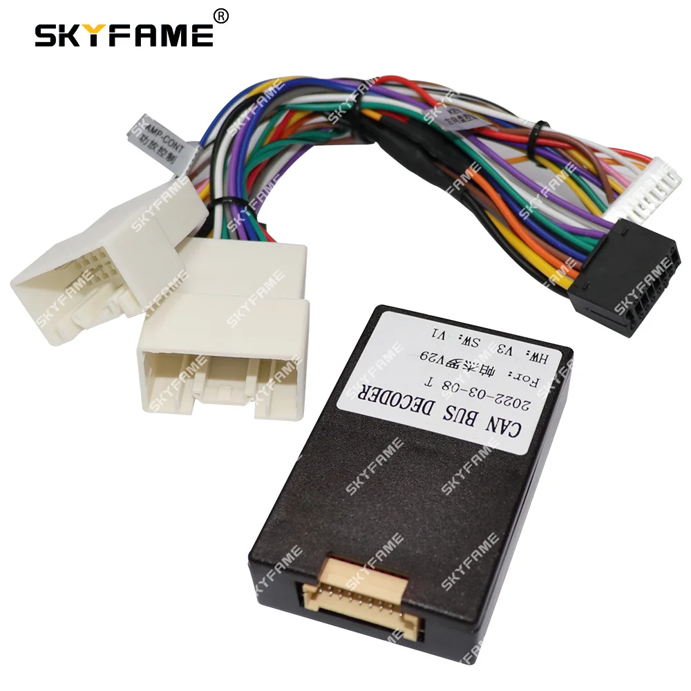 SKYFAME 16Pin سيارة الأسلاك تسخير محول Canbus صندوق فك أندرويد كابل الطاقة لميتسوبيشي باجيرو V97 V73 V60 V29 أوتلاندر