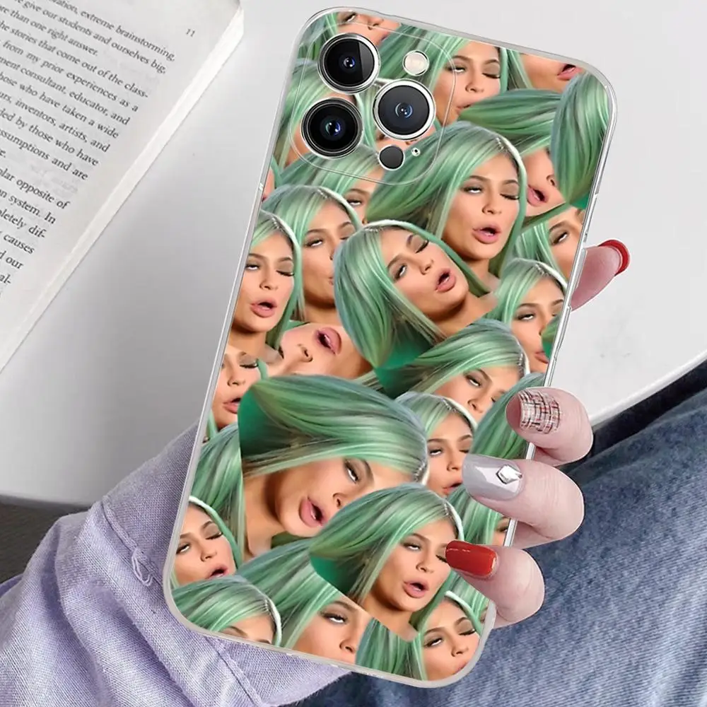 Sexy Girl Kylie J-Jenner Phone Case Silicone Soft for iphone 15 14 13 12 11 Pro Mini XS MAX 8 7 6 Plus X XS XR Cover