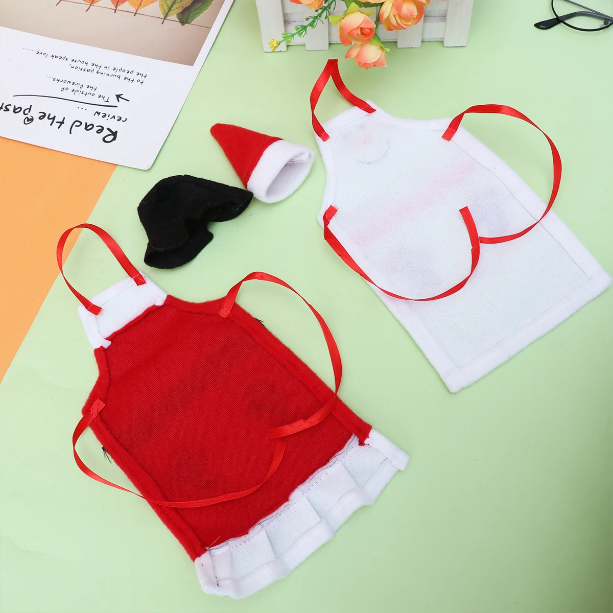 

2 Pcs Fun Home Decoration Wine Bottle Cover Decorate Opening Christmas Gift Value-added