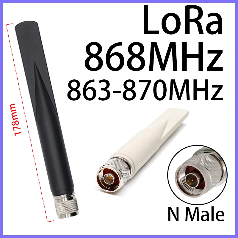 

868MHz antenna N-type connector 869MHz 863-870MHz Omnidirectional outdoor Mini Antenna for LoRa Wan Gateway HaLow Application