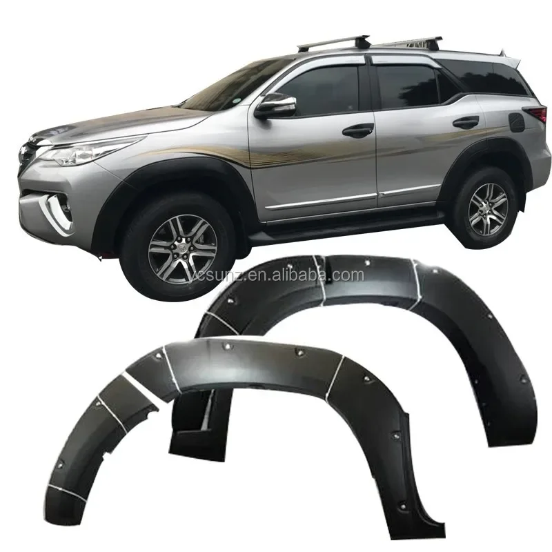 

YCSUNZ Matte Black Fender Flare Modified Design for Fortuner 2015 2016 2017 Wheel Arches Exterior Accessories