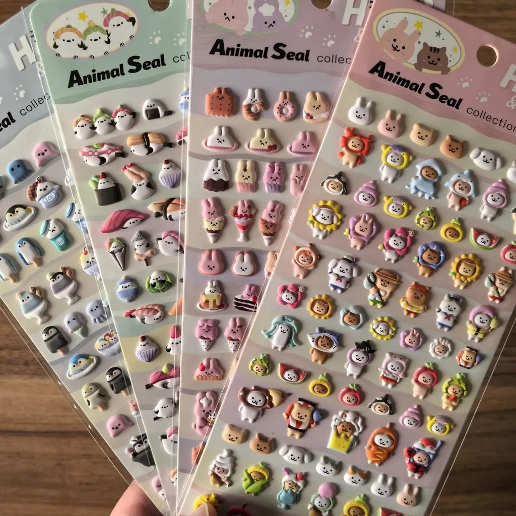 

Animal Seal 3D Stickers Set (4 Pcs) - Adorable Embellishments for Planners, Handcrafts & Notebooks Anime Worlds Store
