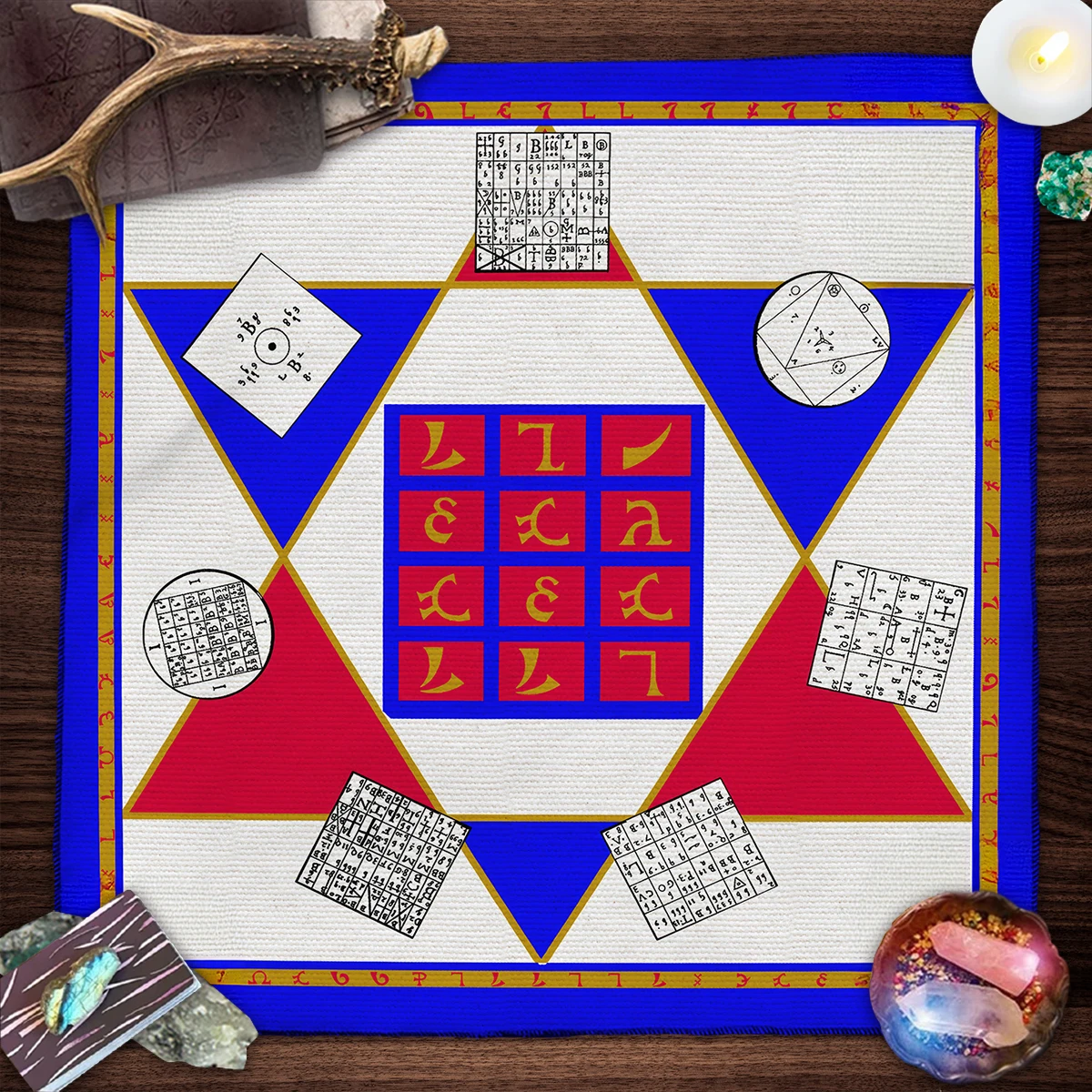 Hekate's Blessing Tarot Cards Tablecloth Altar Cloth Enochian Decorative Divination Cloth Tarot Mat Decor Oracle Card Pad