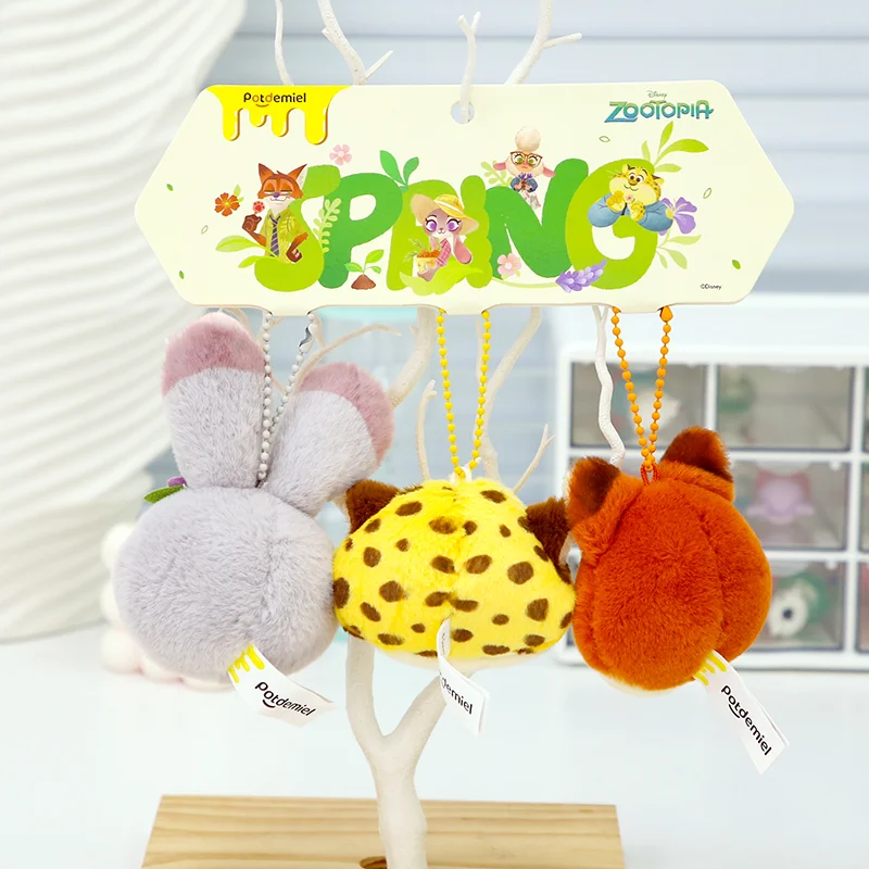 Disney Zootopia Judy Nick Clawhauser Kawaii juguetes de peluche muñeca de dibujos animados Anime llavero colgante decoración del coche regalo de Navidad