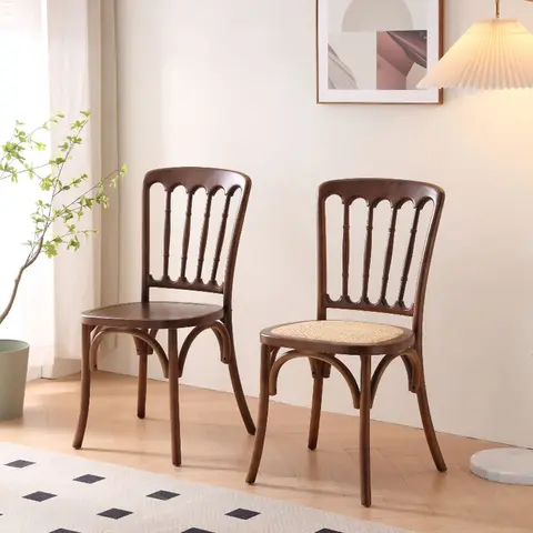 （VIP2） North American Black Walnut Balcony Restaurant Simple Chair Solid Wood Leisure