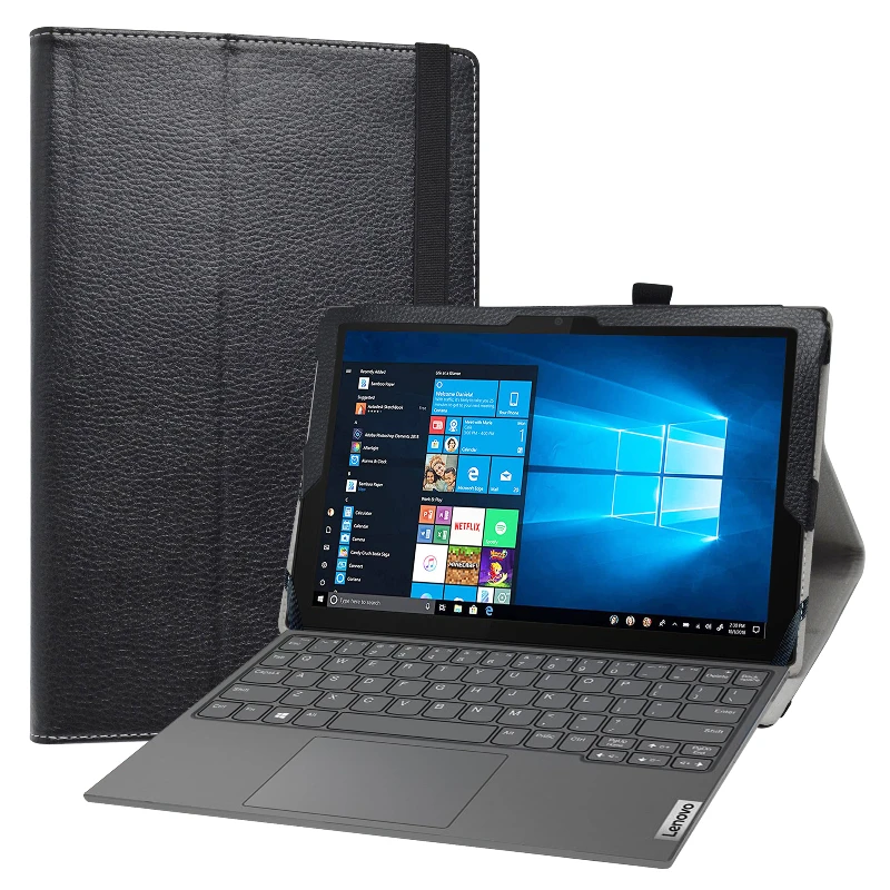 Pokrowiec na 10.3 "Lenovo IdeaPad Duet 3i 10IGL5 Tablet PC składany stojak PU skórzany pokrowiec z elastycznym zamknięciem