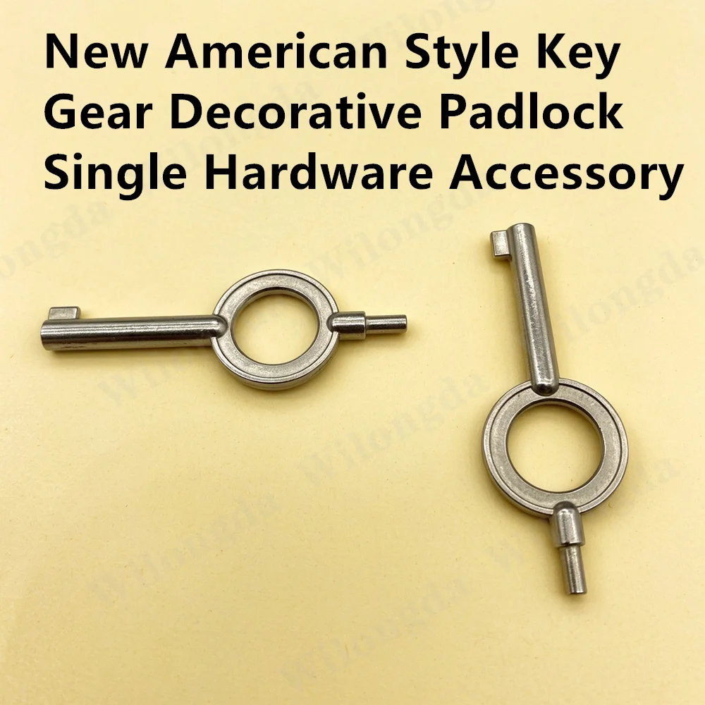 Universal Fit Stainless Steel Decorative Padlock American Style Key Gear Hardware Accessory Metal Product