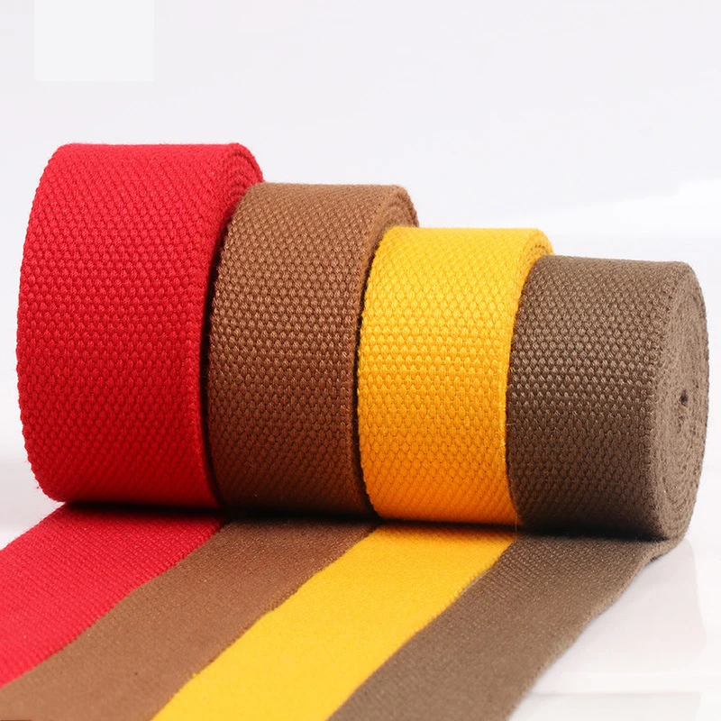 

Wholesale High Tenacity Pantone Color 50 Yards 2mm Heavy Inelastic Cotton Webbing Strap for Yoga Belt