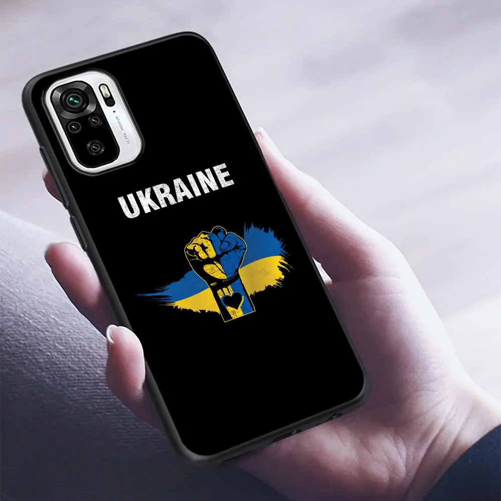 Case Fundas For Redmi Note 9 9S 9T 10 10S 11 11S 11T 8 8T 7 POCO M4 Pro Cases Silicone Cover Ukraine Ukrainian Flag